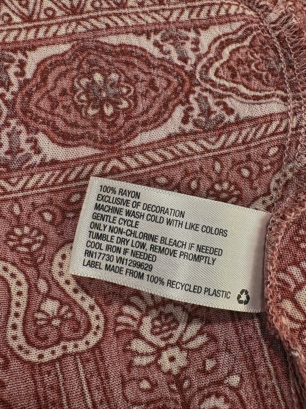 Knox Rose Target Boho Floral Faux-Wrap Maxi Dress Pink Red Size L - Picture 8 of 8
